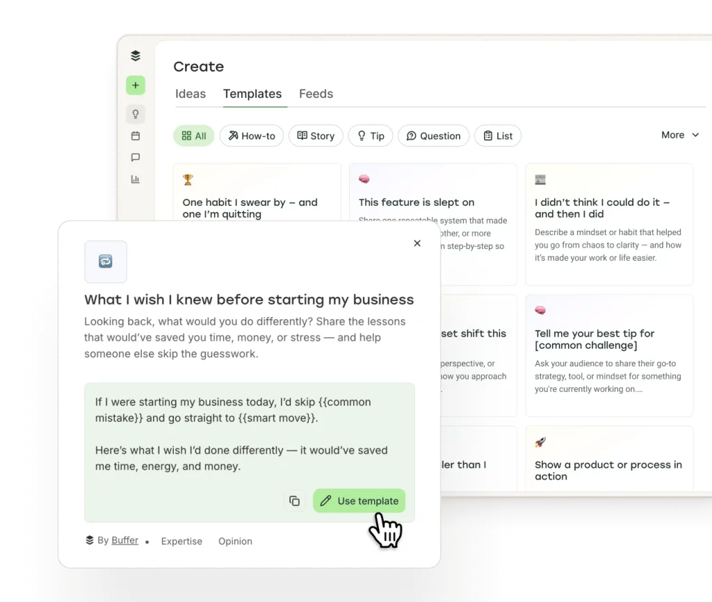 Plantillas de redes sociales en Toddy Create