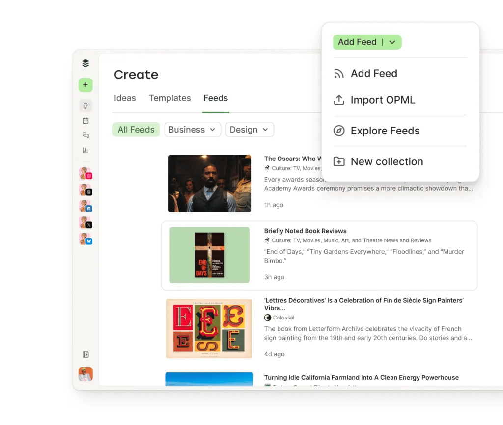 Importa y organiza contenido en Toddy Create